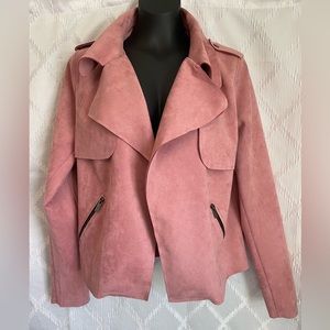 Kut, Pink Blazer, Suede, Blazers, Pink, Size Xlarge